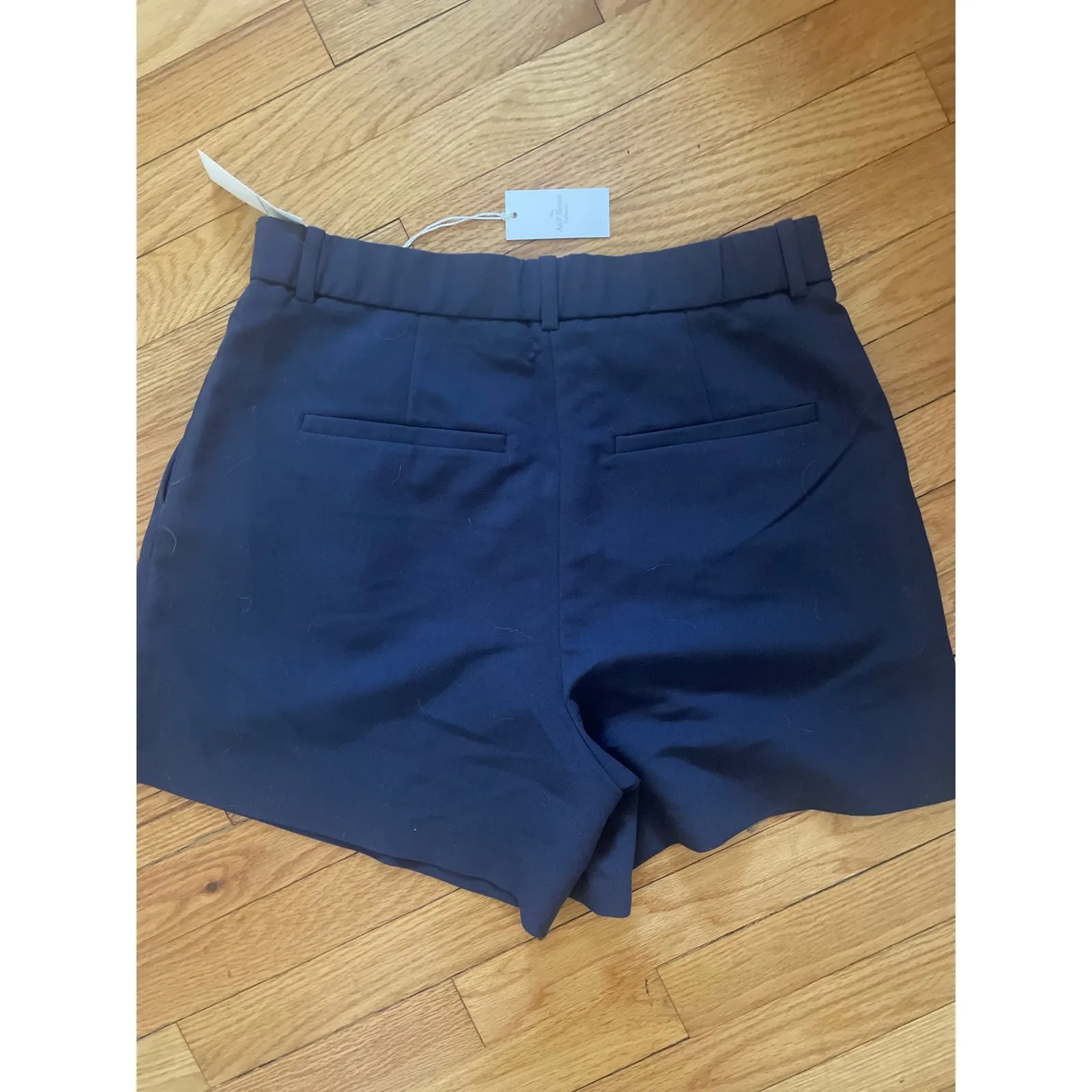 NWT Abercrombie & Fitch Sloane Shorts Ultra High Rise Pleated‎ Navy Blue 31 - Image 11