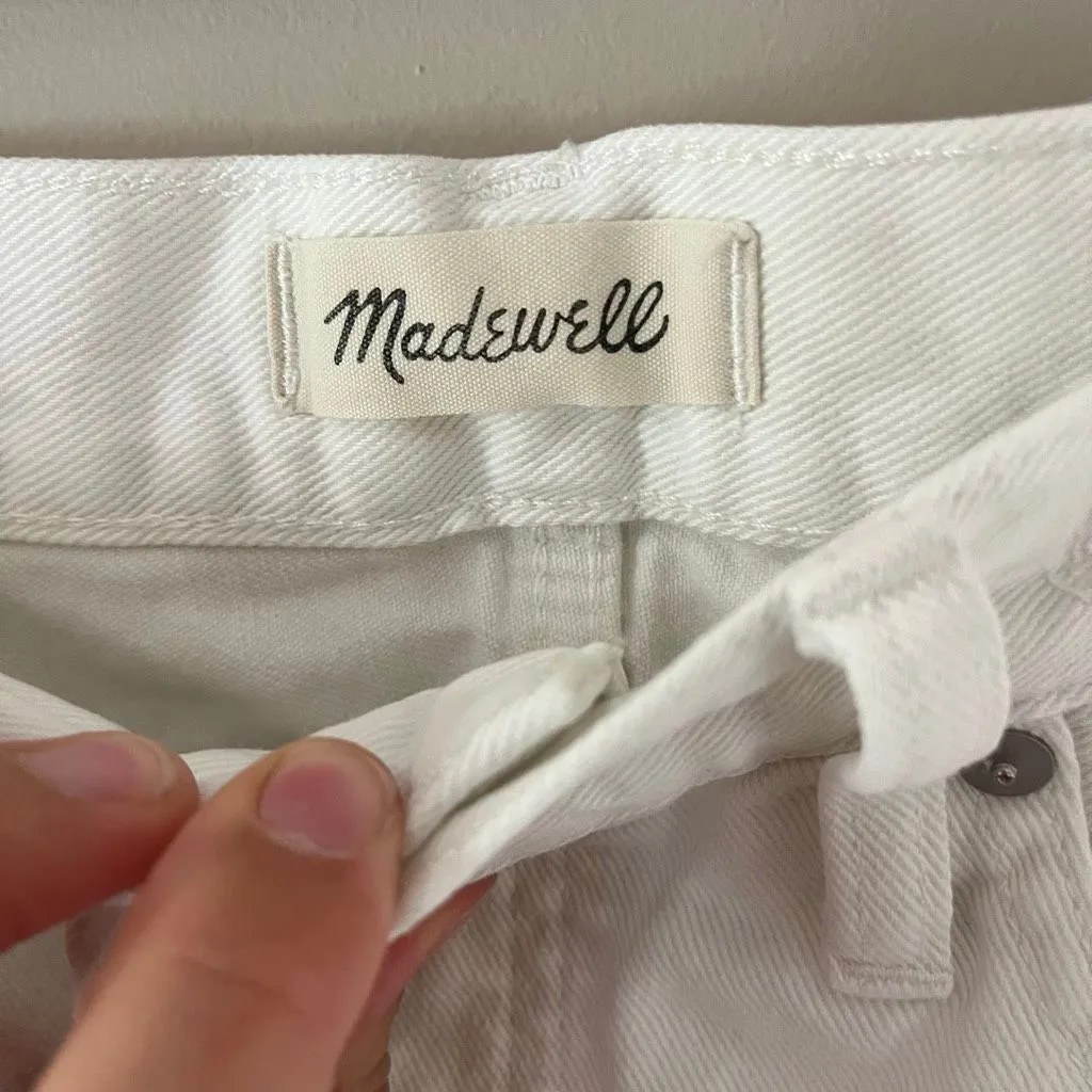 Madewell Relaxed White Denim cut off Shorts Size 28 Style #MC904 - Image 8