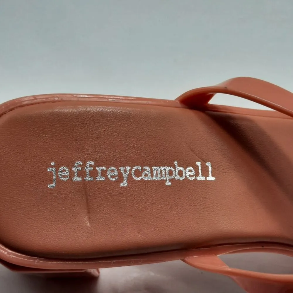 Jeffrey Campbell Jelly Sandals Shoes Women's Size 7 Slip On Strappy Block Heel - Image 4