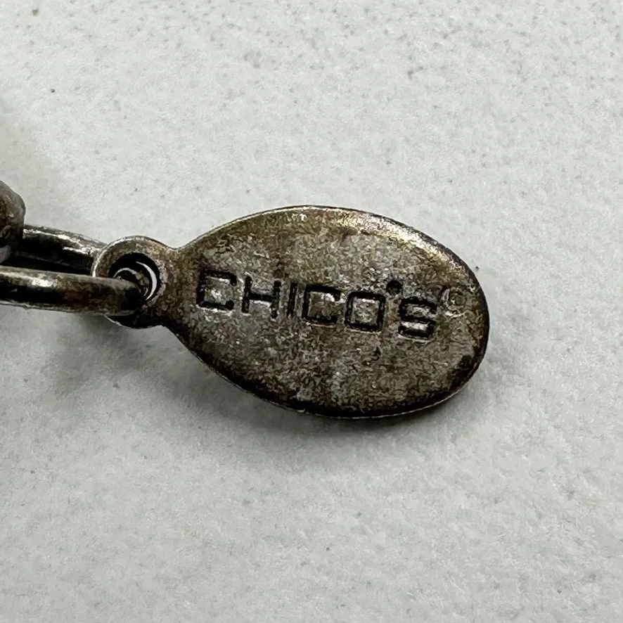 Chico's Double Strand Mixed Metal Station Statement Necklace ✨ - Image 4