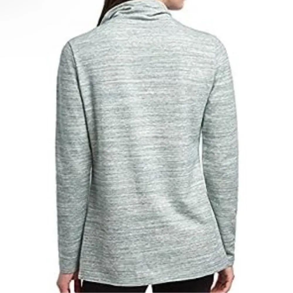 Danskin Women's Large Cowl Neck French Terry Bliss Wrap Top Yoga Modern - Image 2