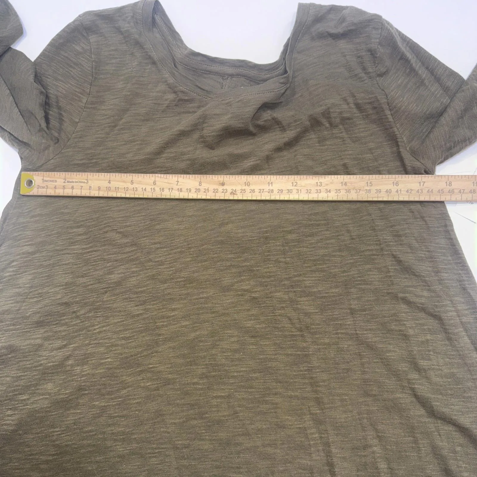 Old Navy Blouse Green Gauze Long Sleeve Pullover Tunic Top Women’s XS New - Image 14