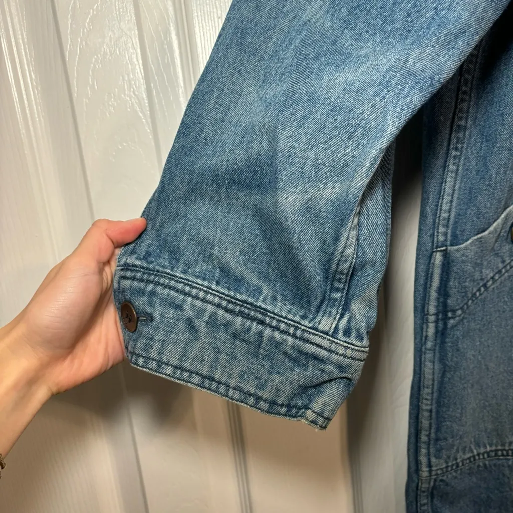 Vintage Eddie Bauer Long Denim Jacket Coat - Image 8