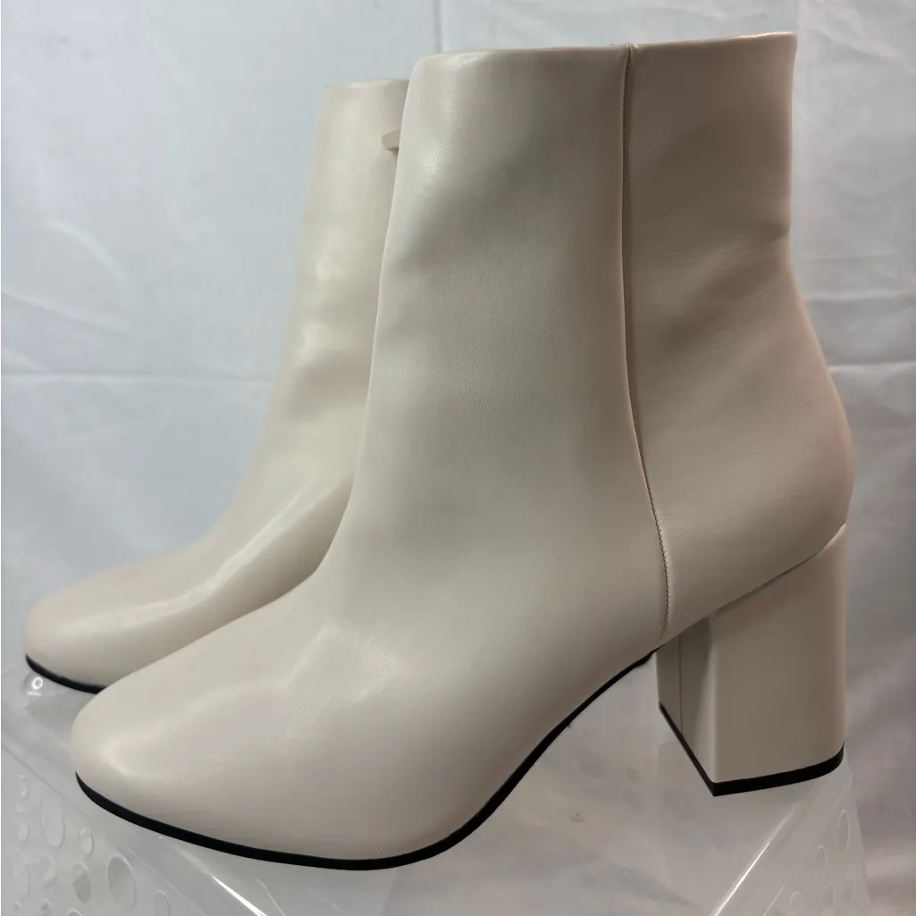 Altar'd State  10 Mallory Off-White Chunky Heeled Boots - Image 9