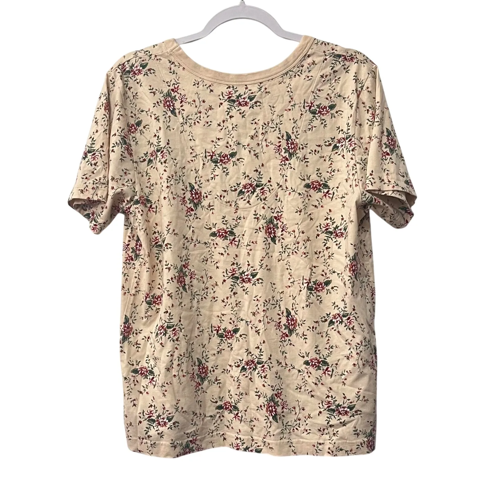 Victoria's Secret Country Women Small Top Cotton Floral Nuetral Farm Cottage - Image 2