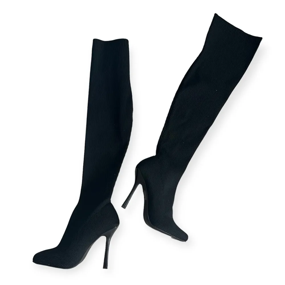 Public Desire Bubbles Knitted Knee High Boots, Size 10 NEW (Sold Out) - Image 4