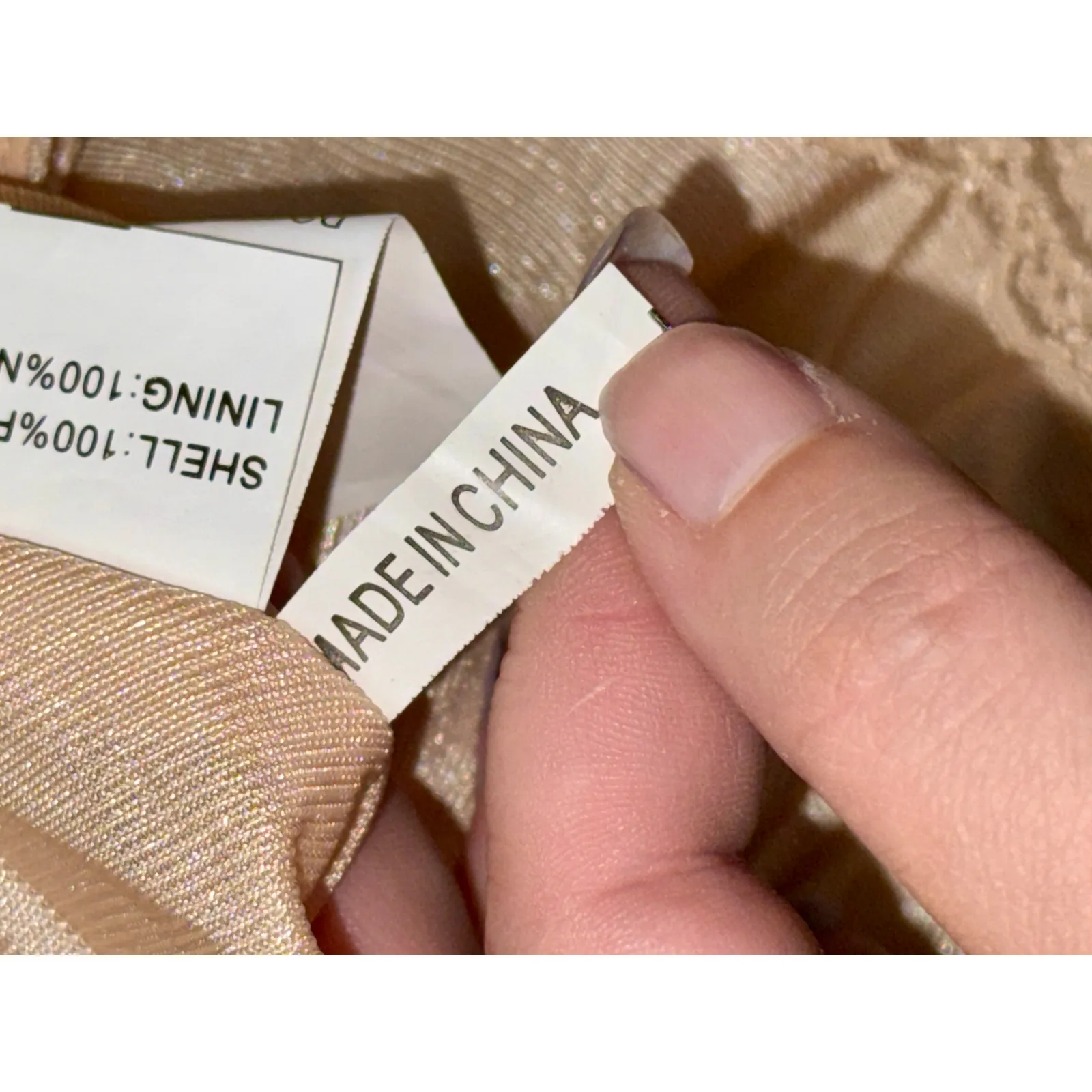 NWT Mandalay Champagne Gold Lace Beaded Sequin Long Mermaid Evening Gown Size 8 - Image 10