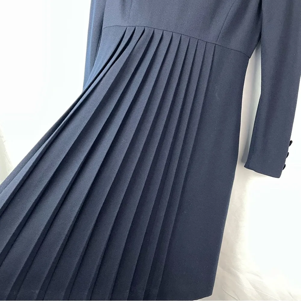 Gillian Women’s Vintage Pleated Wool Dress Cocktail Formal Midi Size 6 - Image 5