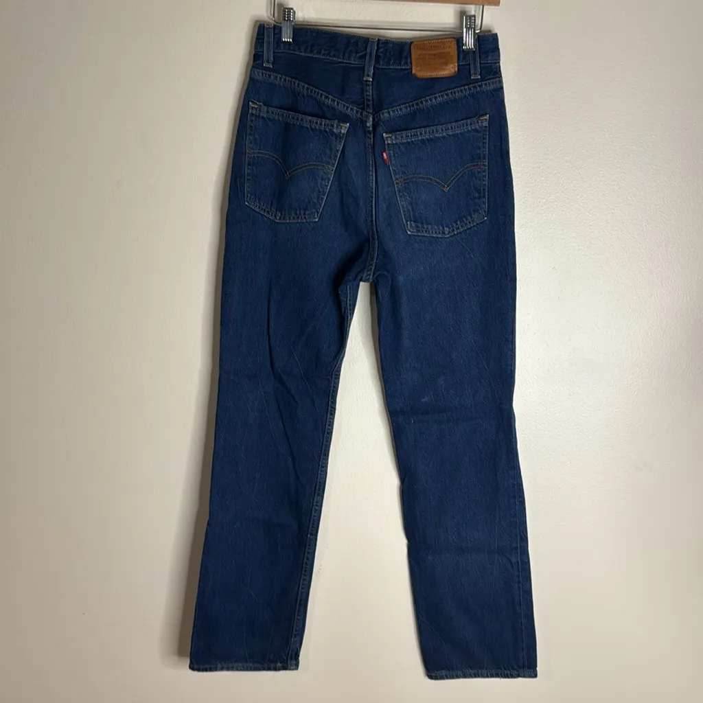 Levi’s premium 70s high straight denim jeans size 28 festival western cute - Image 9