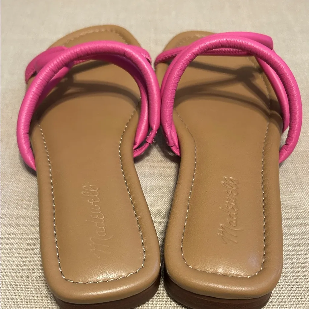 Madewell Bright Pink Strappy Sandals, Size 9.5 - Image 2
