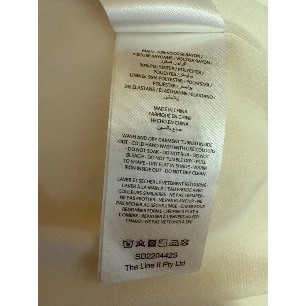 Significant Other Odelia Women's Cream White Draped Rib Knit Midi Maxi Skirt 8 - Image 6