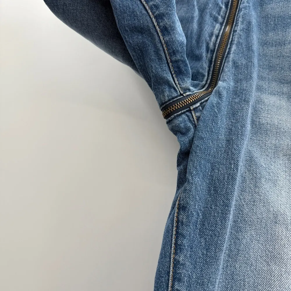 Pistola Charlie High Rise Full Zipper Crotch Back Light Straight Leg Jeans Sz 28 - Image 7