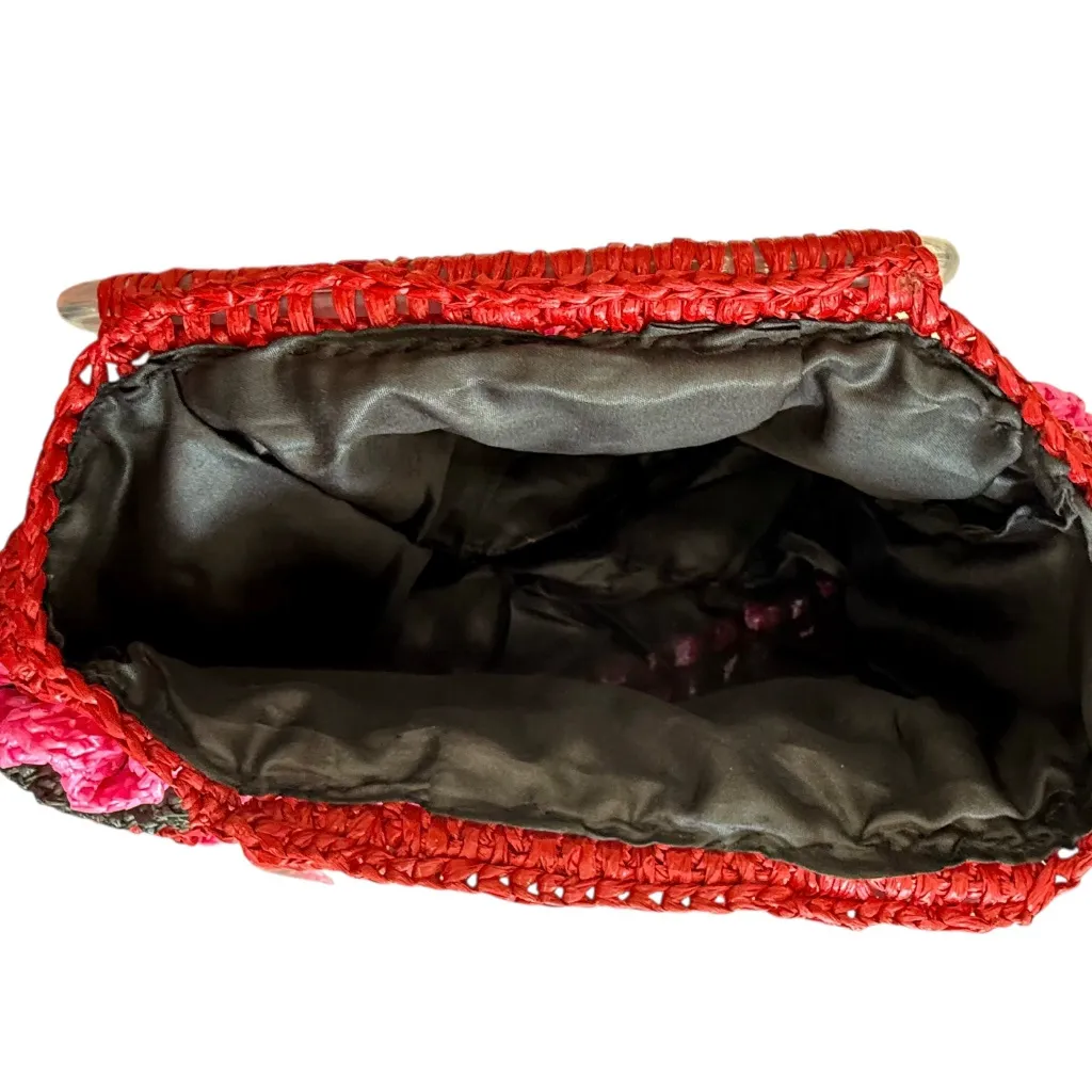 Vintage‎ Plastic Red Pink & Black Purse - Image 3