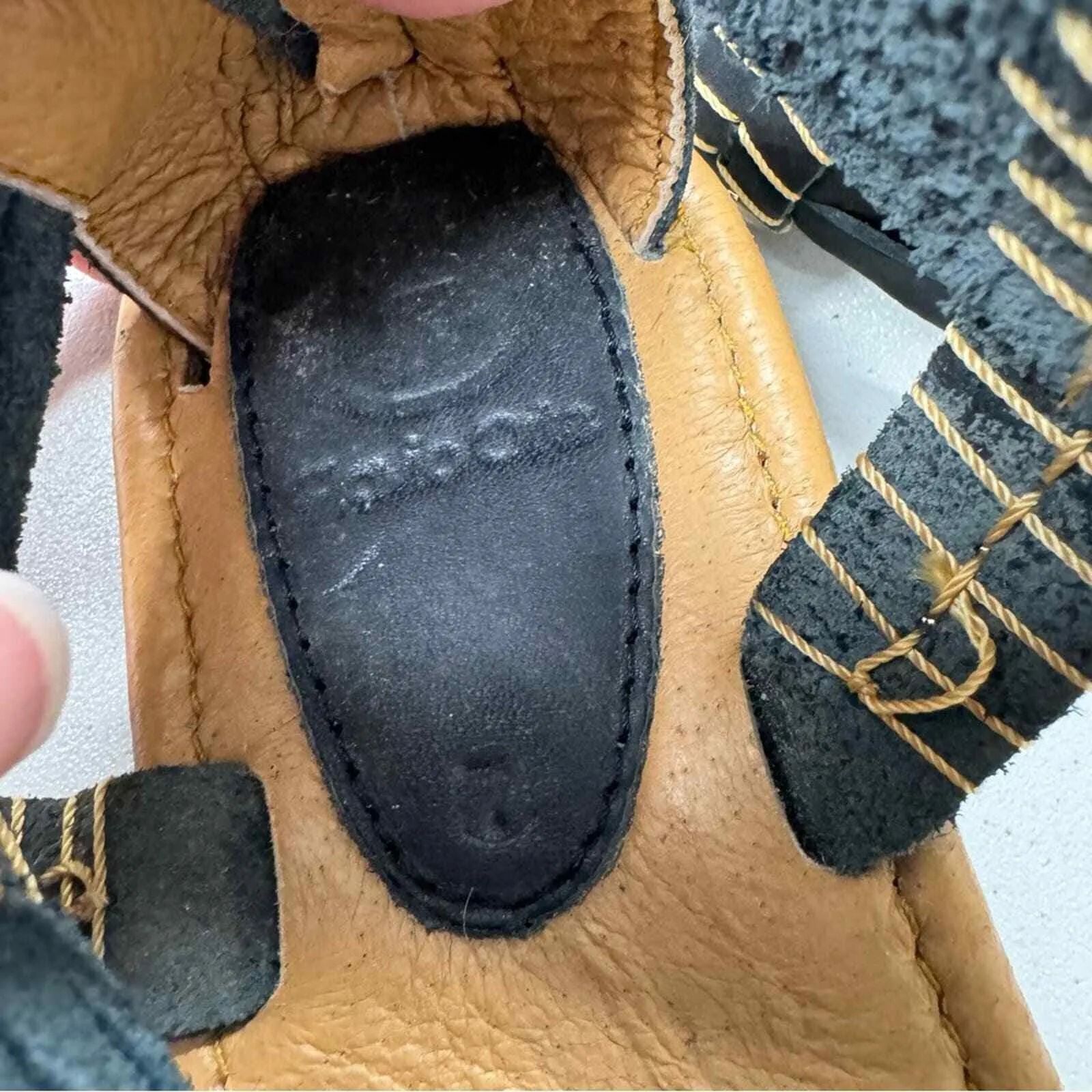 Flavio Orie Black Leather Gladiator Sandals Womens 7 Flats Classic - Image 5