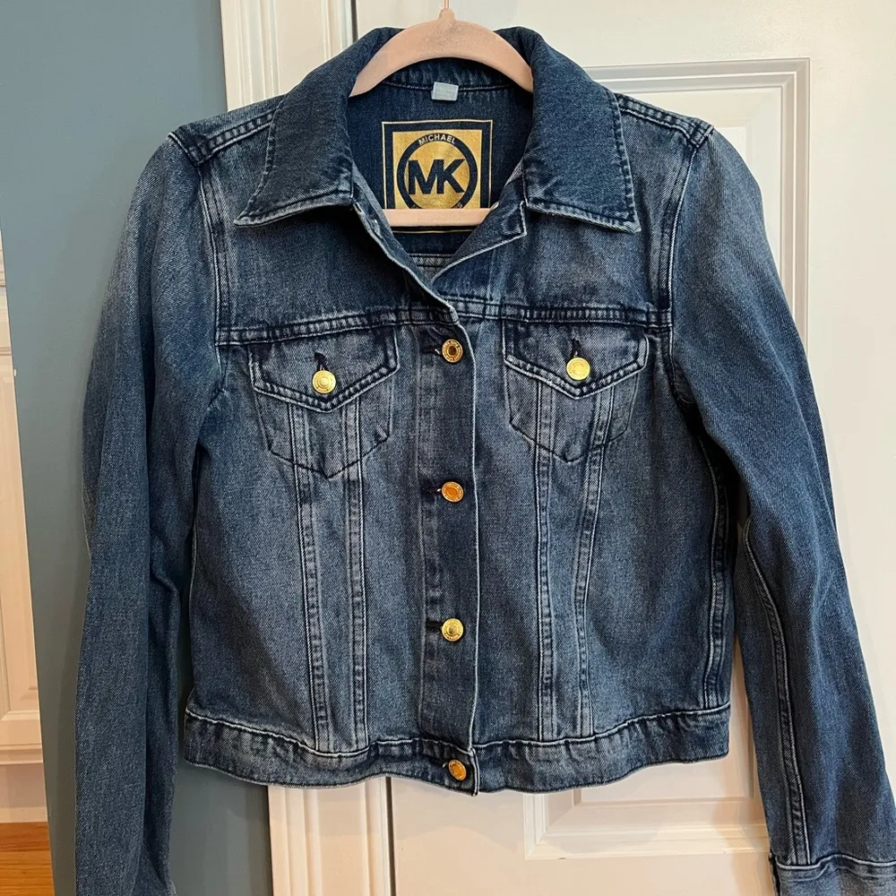 NWOT Michael Kors Denim Jacket Size Small Blue - Image 3