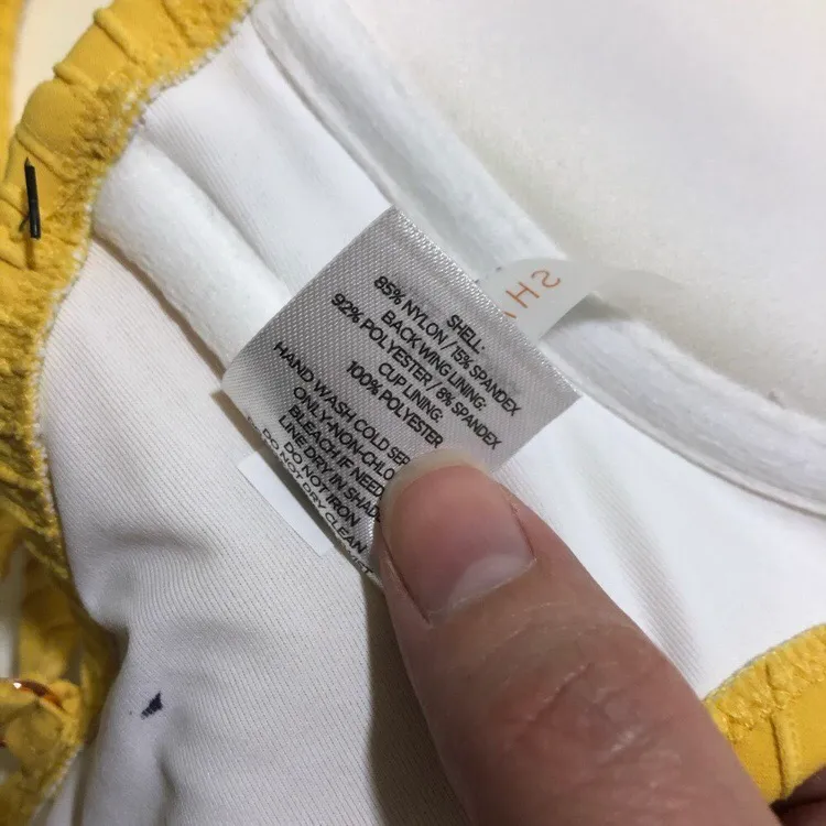 NWOT 34DD Gold Yellow Ribbed Wired Underwire Bikini Top - Image 9