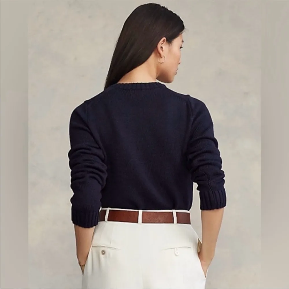 Polo Ralph Lauren Iconic Hunter Navy Blue American Flag Sweater NWT Size XXL - Image 3