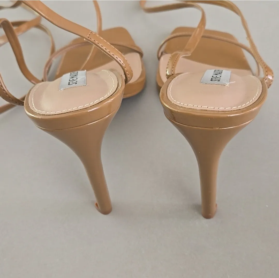 New Steve Madden Tan Block Heel Sandals 8.5M - Image 4