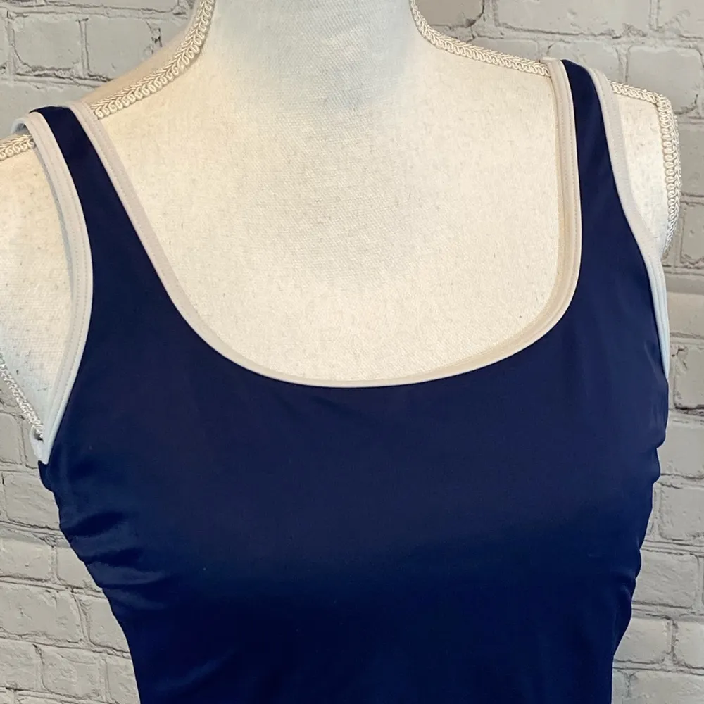 LANDS END Bathing Suit One Piece Navy-12 - Image 3