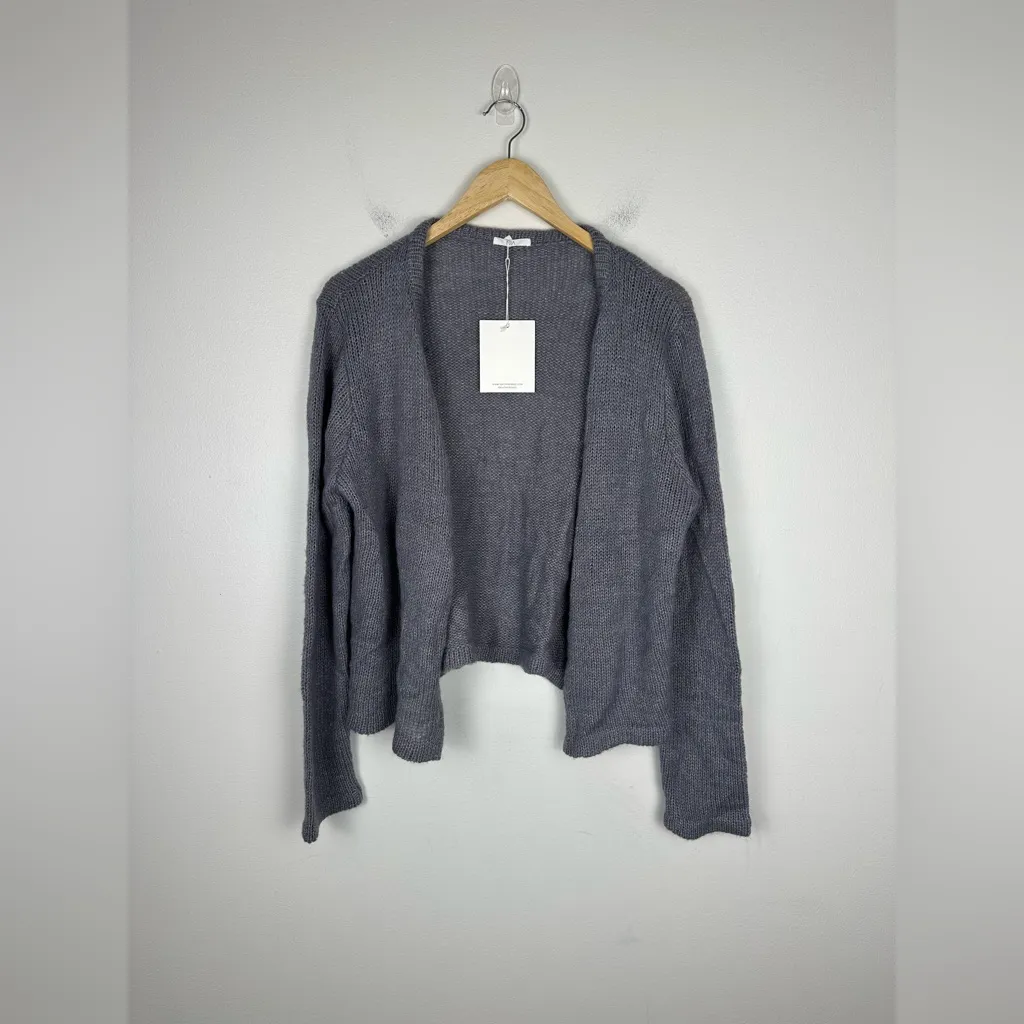 Nia Ariana Cardigan Grey Wool Relaxed Fit Women’s Sz S Gray - Image 3