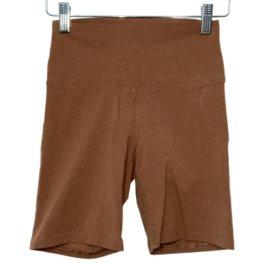NEW Aritzia TNA Butter Atmosphere 7" High Waisted Bike Shorts Tan Brown Size XS - Image 6