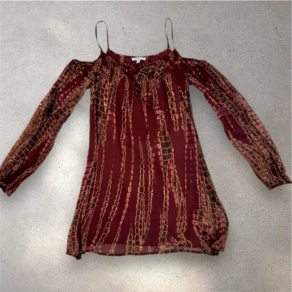 Boho Tie-Dye Cold Shoulder Dress - Patrons of Peace (XS) - Image 4