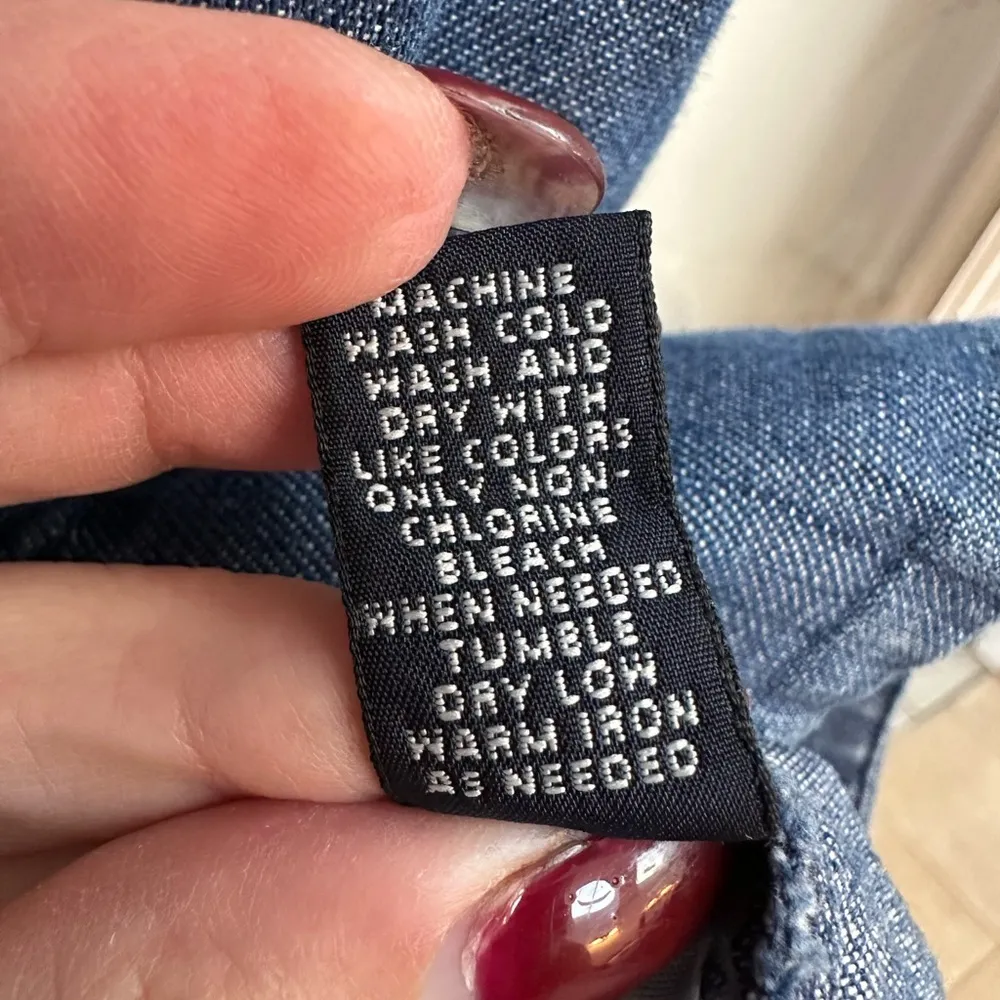 Vintage Banana Republic Y2K Blue Denim Cotton Shift Dress Women’s Size XS - Image 9