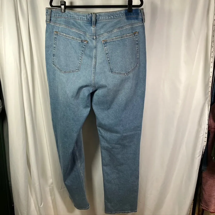 Abercrombie & Fitch 90s Slim Straight Ultra High Rise Jeans Womens 18R 34 nEW‎ - Image 9
