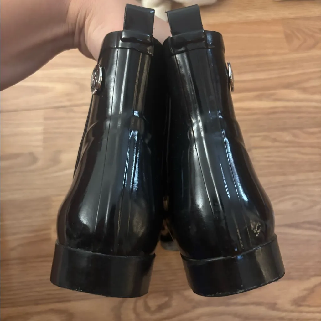 Michael Kors Ankle Rain Boots Women’s Size 8 Black - Image 3