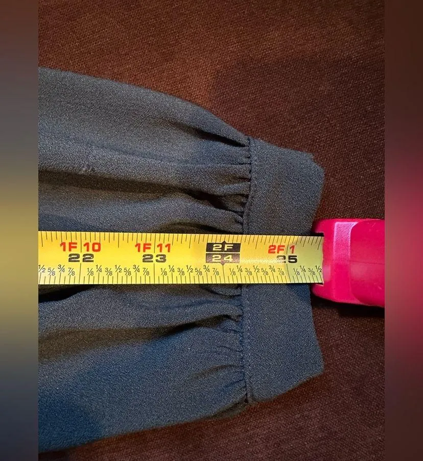 - LuLus Dark Green Mini Shift Dress Long Sleeves With Gold Buttons SZ S - Image 11