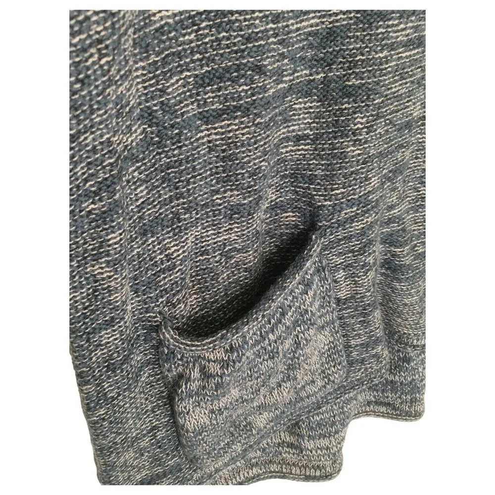 Pure Jill Sweater Womens M J Jill Knit Long Sleeve 1 Patch Pocket Marled Teal - Image 5