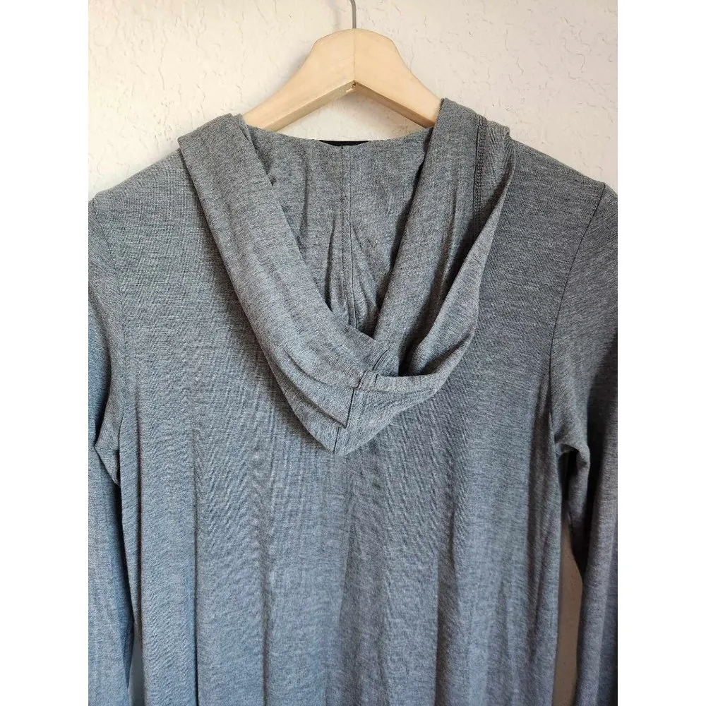Cuddl Duds Hooded Lounge Gray Dress Size Small - Image 4