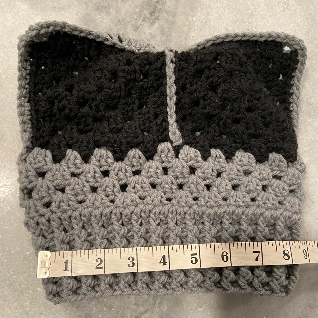 Handmade Crochet Cat Animal Ear Beanie Hat Cozy Ribbed Brim Stretch Winter Hat - Image 4