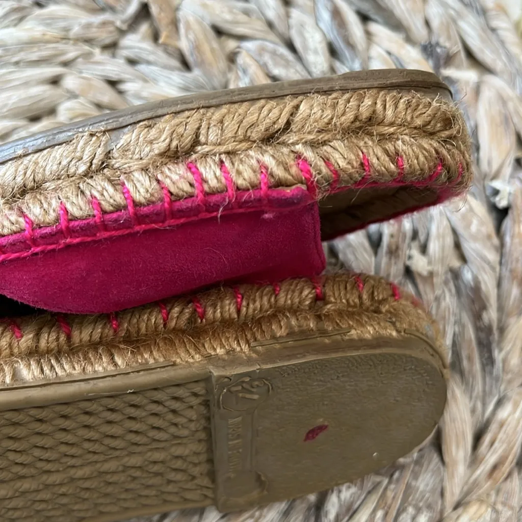 Lauren Ralph‎ Lauren Caliana Fuchsia Suede Espadrille Sandals Size 7.5 - Image 13
