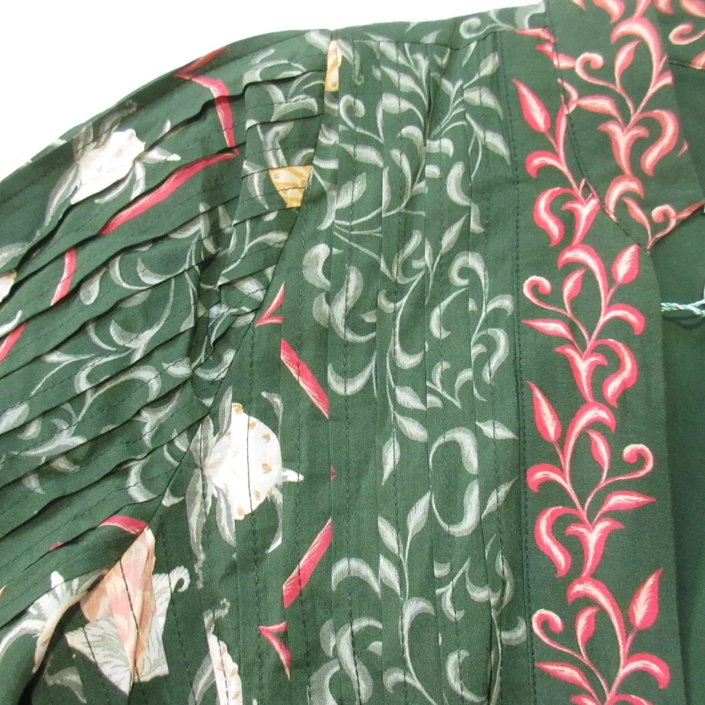 NWT Farm Rio Pineapple Garden in Green Long Puff Sleeve Mini Shirt Dress XS - Image 4