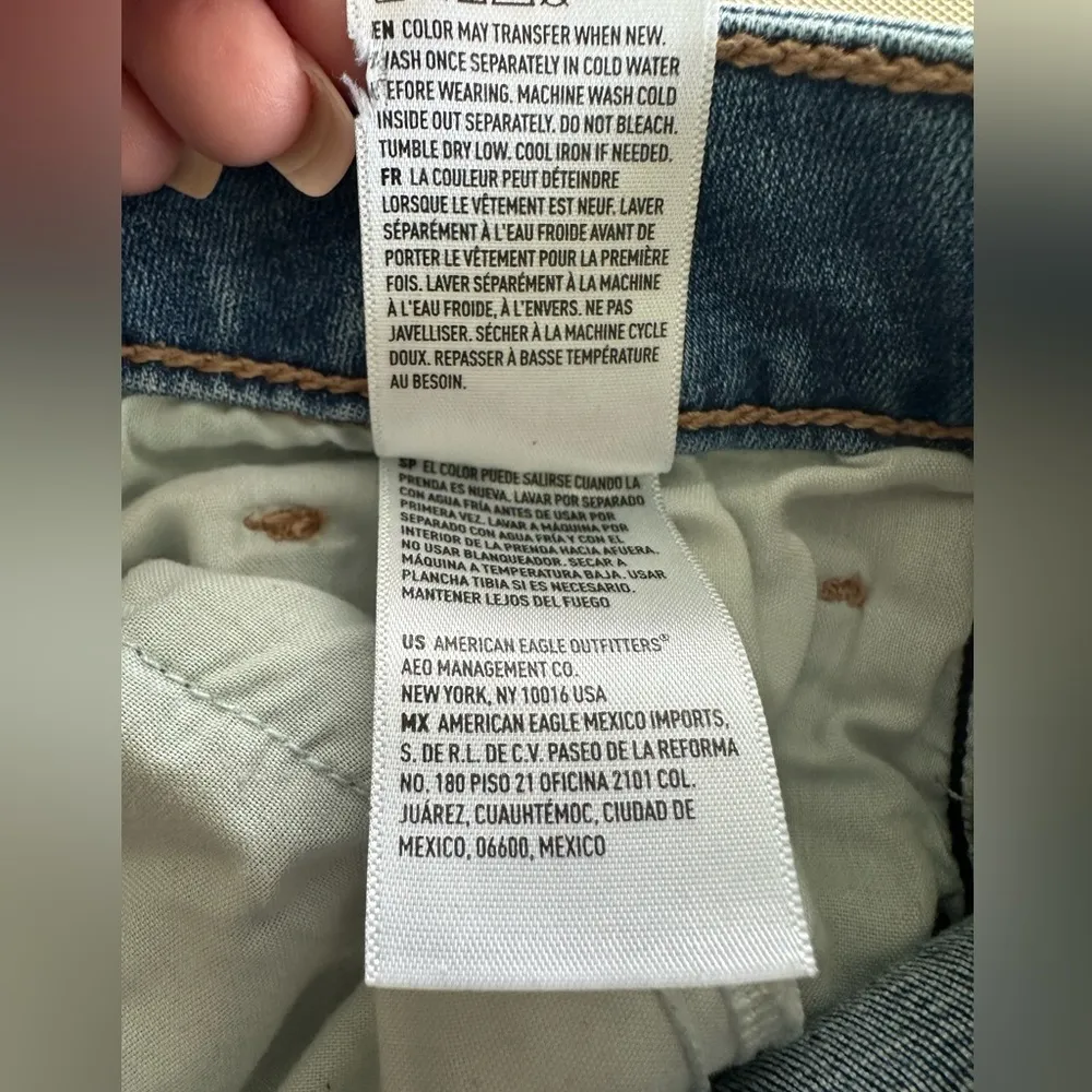 American Eagle AEO Next Level Stretch Med Wash Kick Boot Denim Jeans 6 X-Short - Image 7