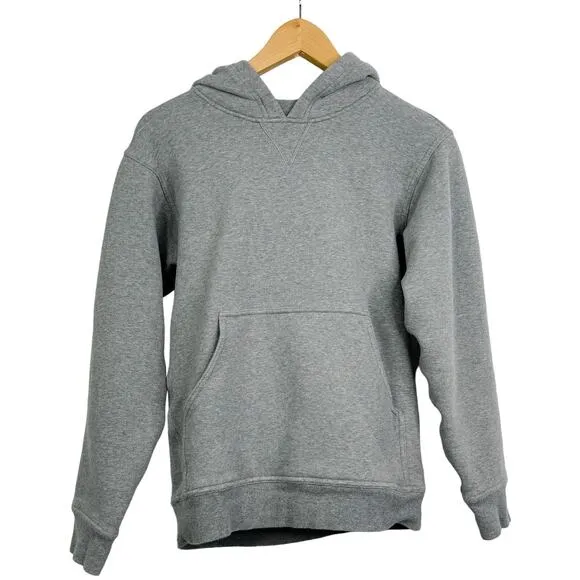 Lululemon Gray Fleece Hoodie Hooded Sweatshirt Size 2 Kangaroo Pocket‎ - Image 6