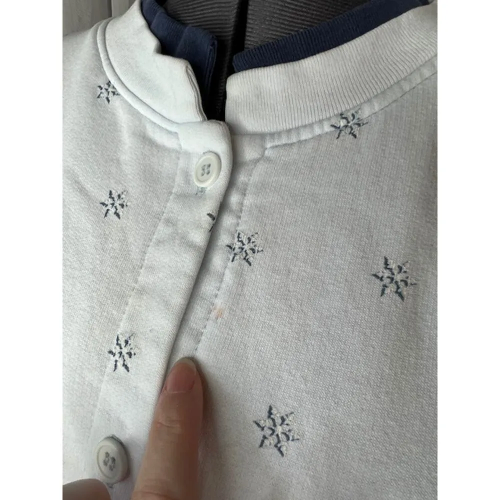 sweatshirt cardigan birds grannycore 1980s White Size L - Image 6