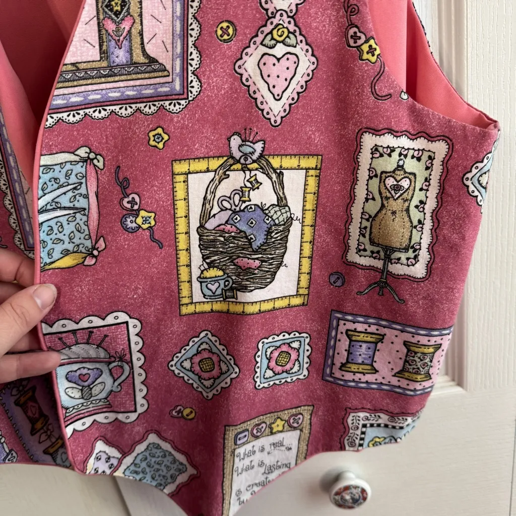 Handmade sewing pattern open front vest - Image 3