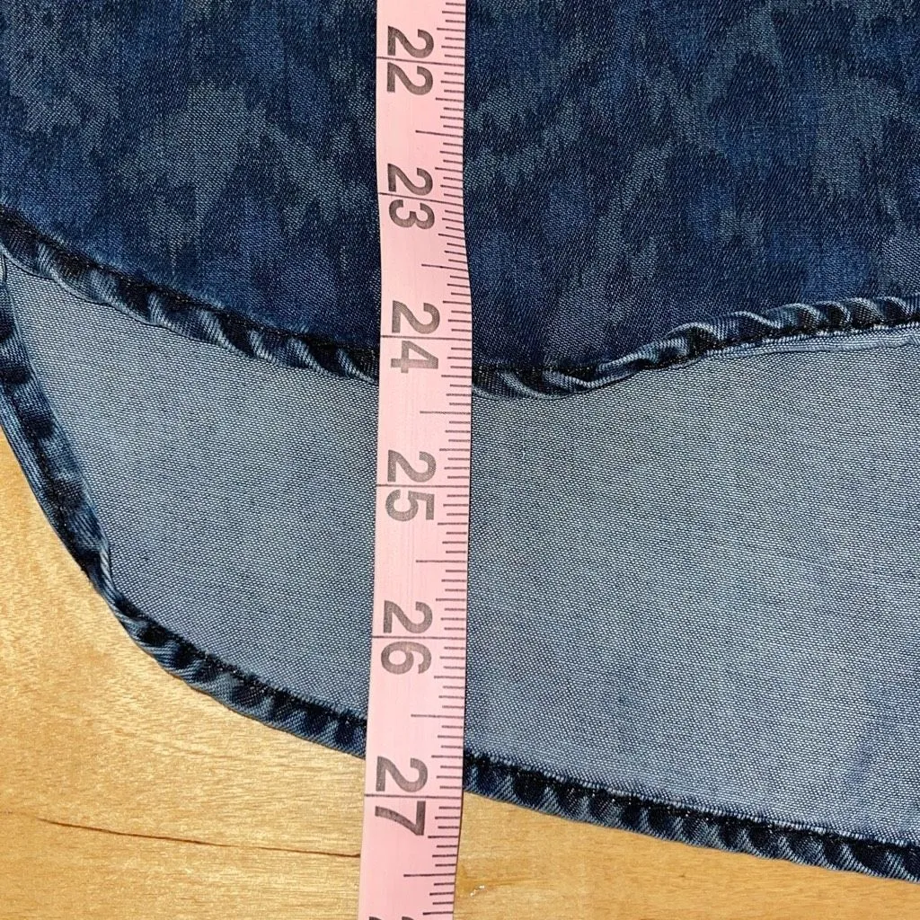 Cloth & Stone‎ Womens Raglan Short Sleeve Chambray Pullover Blouse Blue Small - Image 8