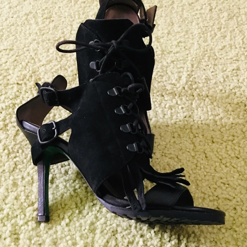 Modern sexy great brand leather sandals ❤️‍🔥❤️‍🔥 Black Size 9 - Image 6