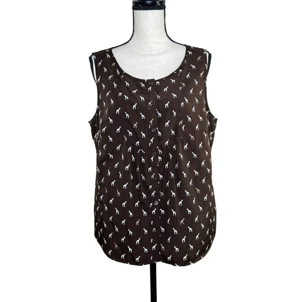 Croft & Barrow Brown Giraffe Tank Size XL - Image 2