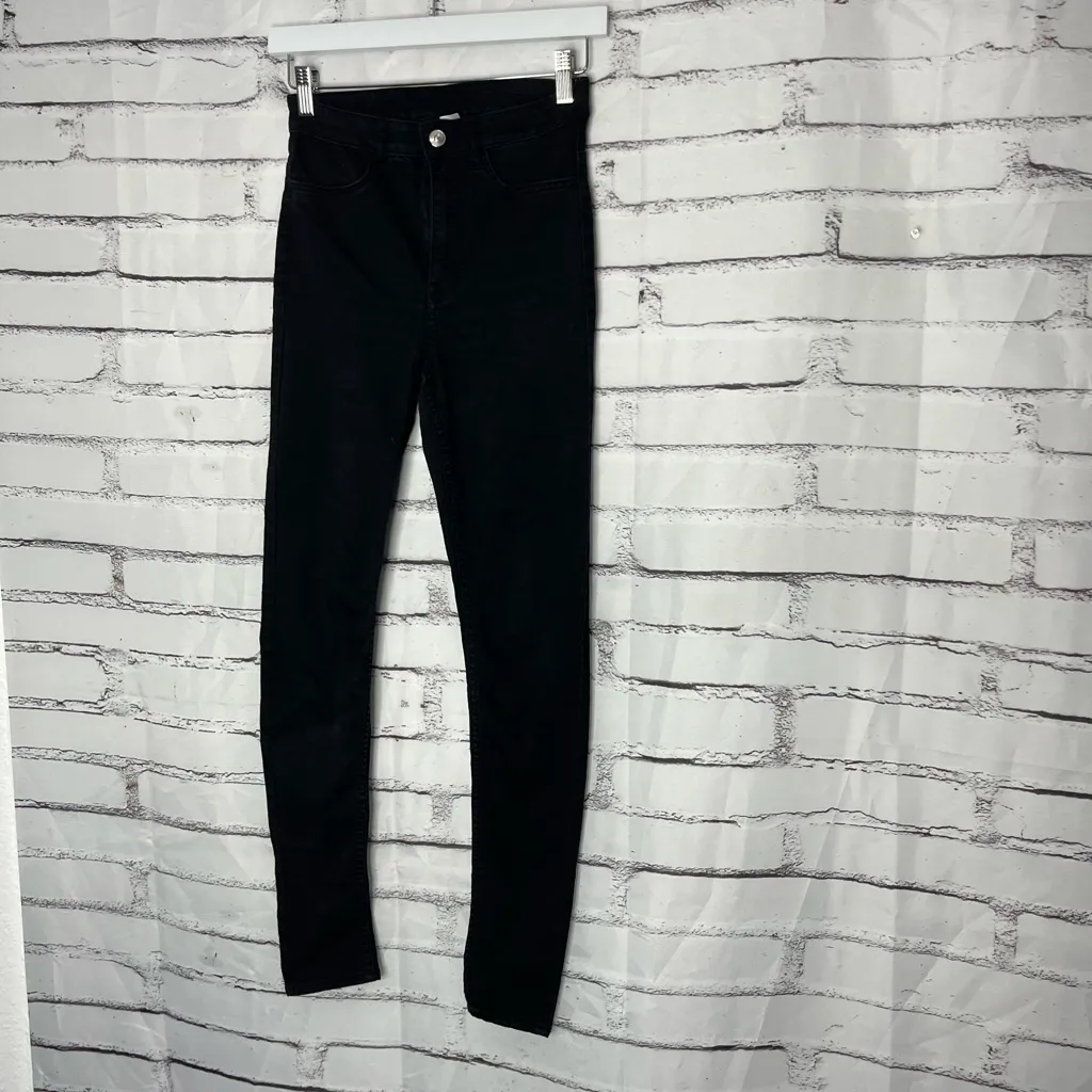 H&M Divided High Rise Black Skinny Jeans Women’s 6 Modern Flex Denim Stretch - Image 8