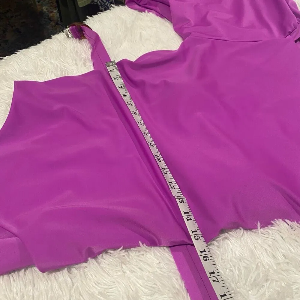 Anava Paris Rachelle Swimsuit with Headscarf in Fuchsia Size XL NWT Pink - Image 7