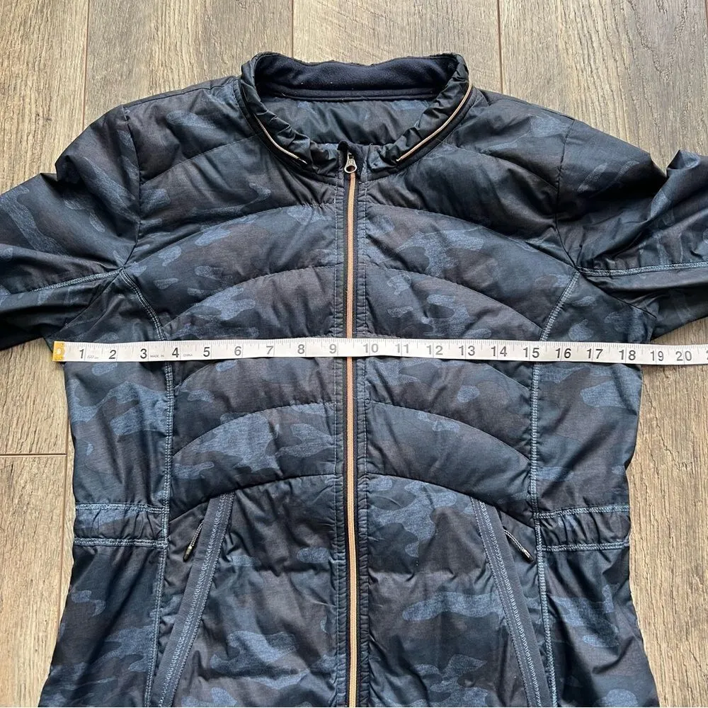 Lululemon Spring Fling Puffy Windbreaker Heathered Lotus Camo Oil Slick Blue 8 - Image 13