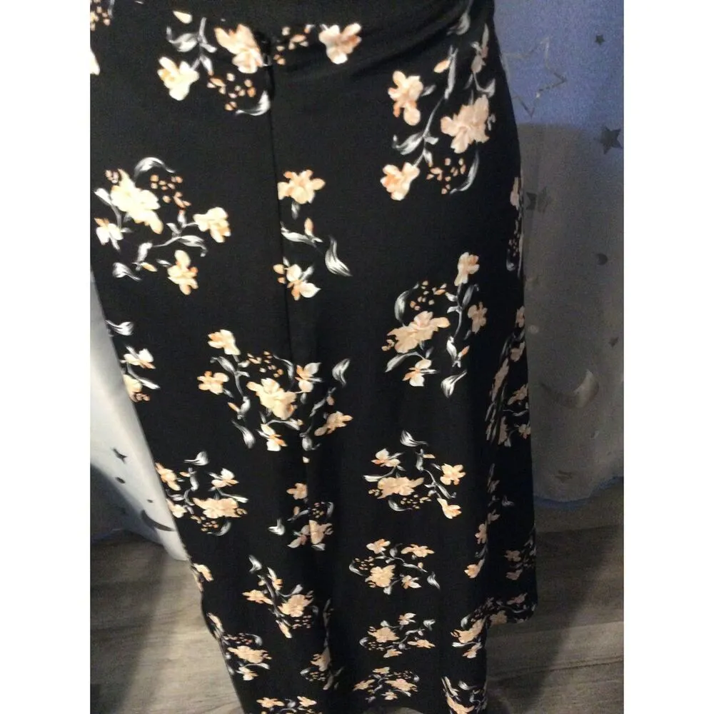 Boho Floral Skirt Womens Calvin Klein Size 12 Midi Mixed Print - Image 4