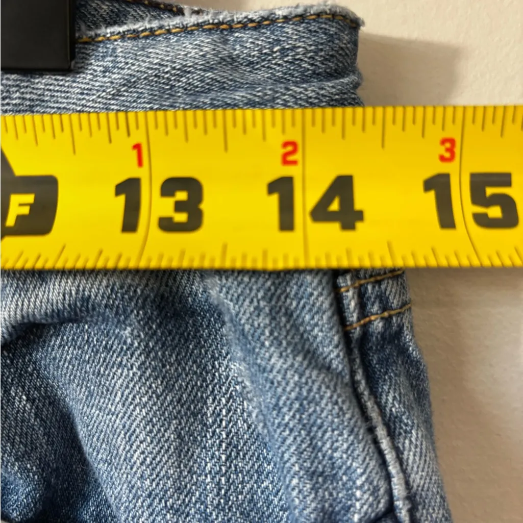 GRLFRND Jeans Bobbi 28 What You Like Wash Distressed Frayed Hem Button Fly - Image 12