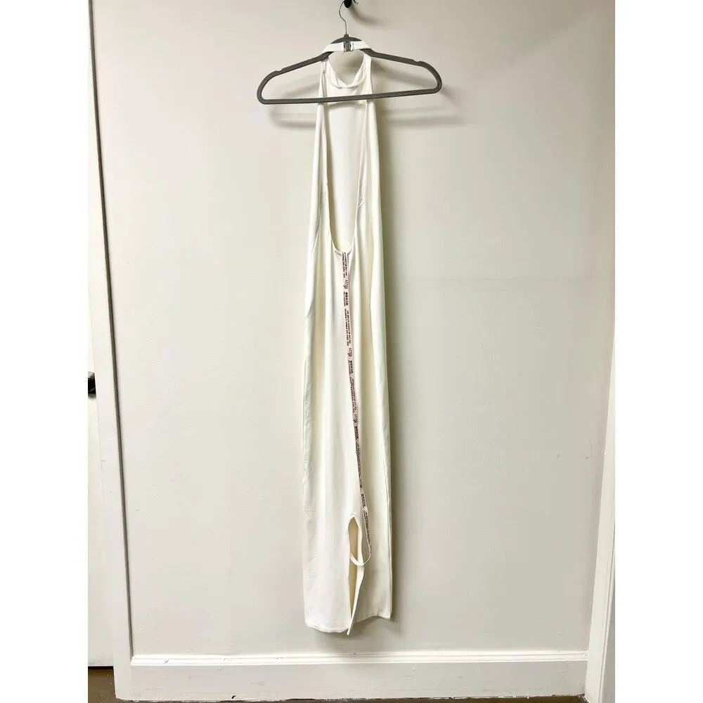 NWT Oh Polly Tandi Sleeveless Halter Neck Low Back Maxi Dress White Women's US 6 - Image 5
