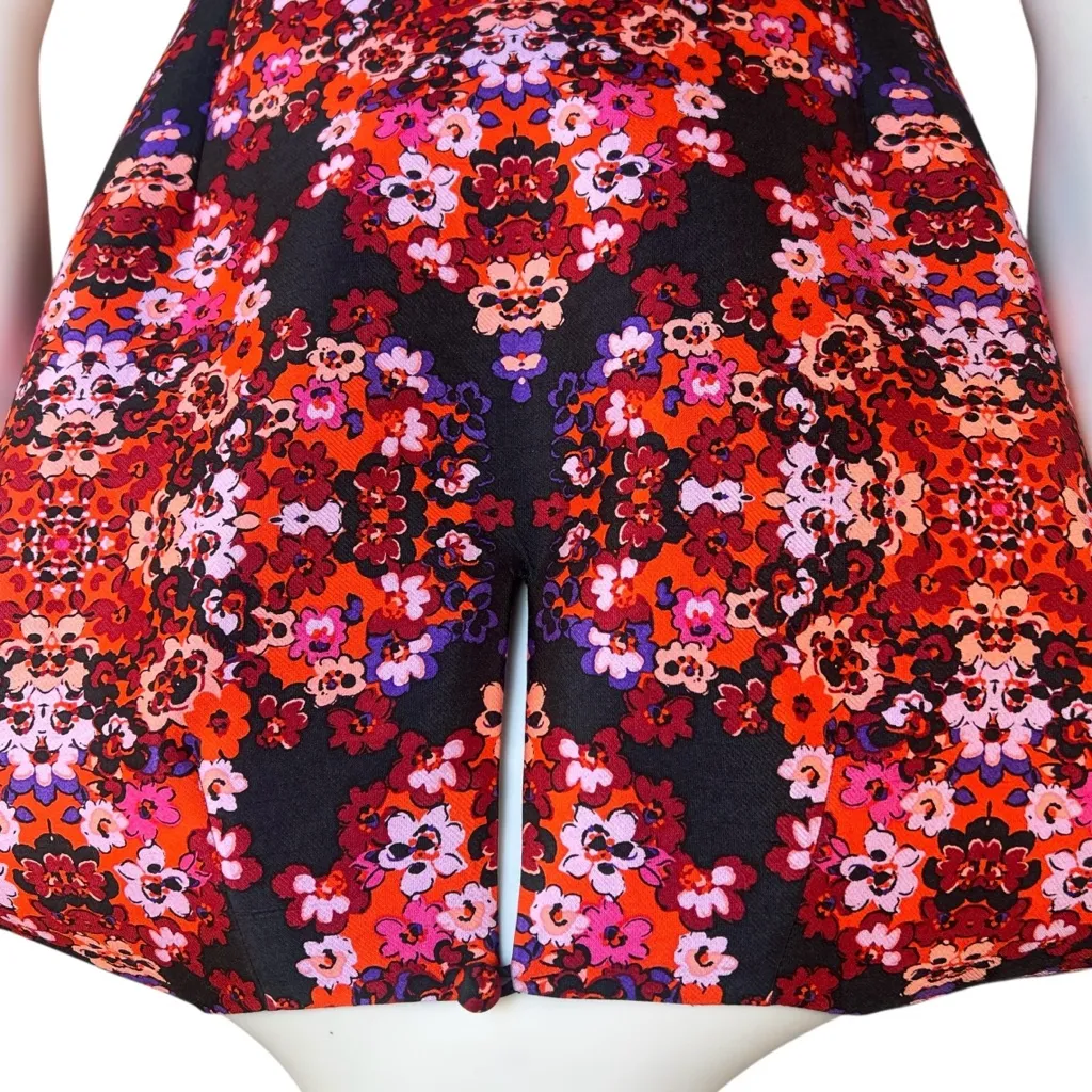 J. Crew Black Label Cherry Bouquet Floral Silk Blend Sheath Blouse Top - Image 5