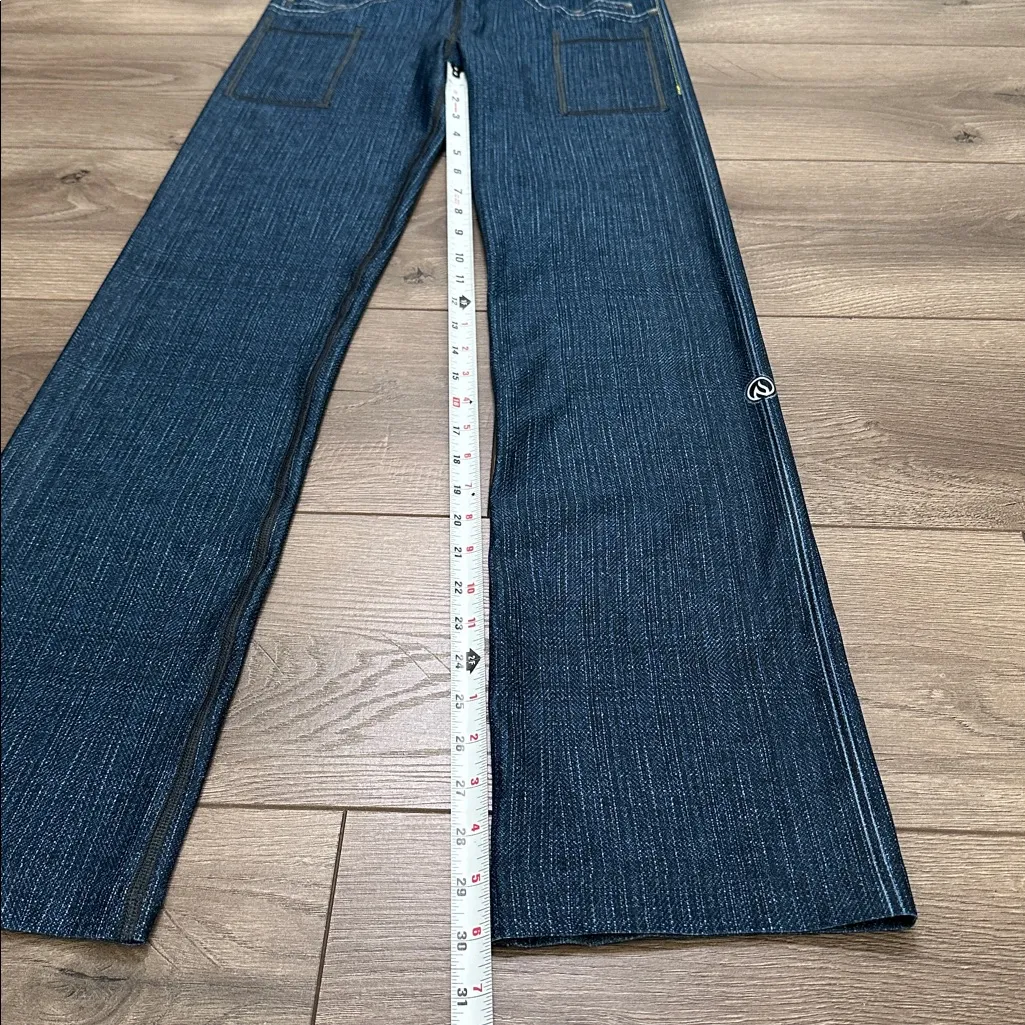 INKnBURN Blue Denim Performance Boot Cut Pants Yoga Travel Casual Size XS - Image 11